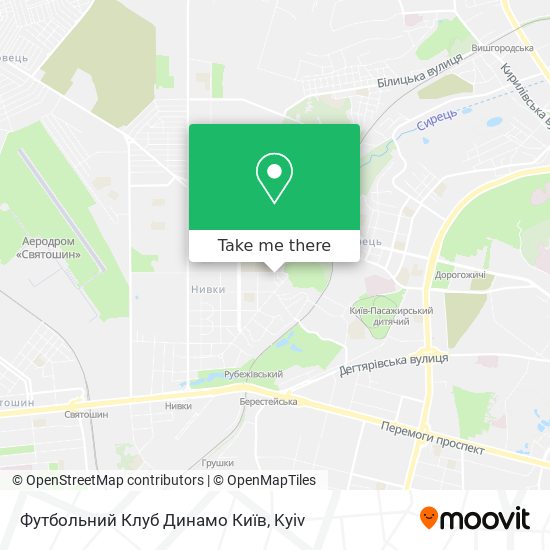 Карта Футбольний Клуб Динамо Київ