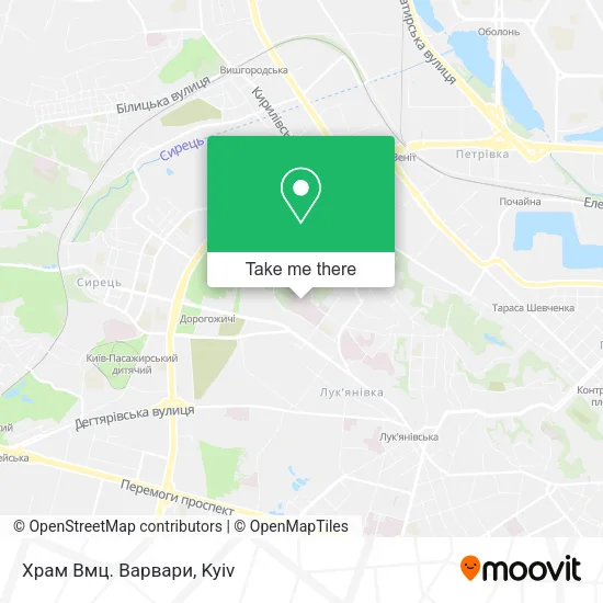 Храм Вмц. Варвари map