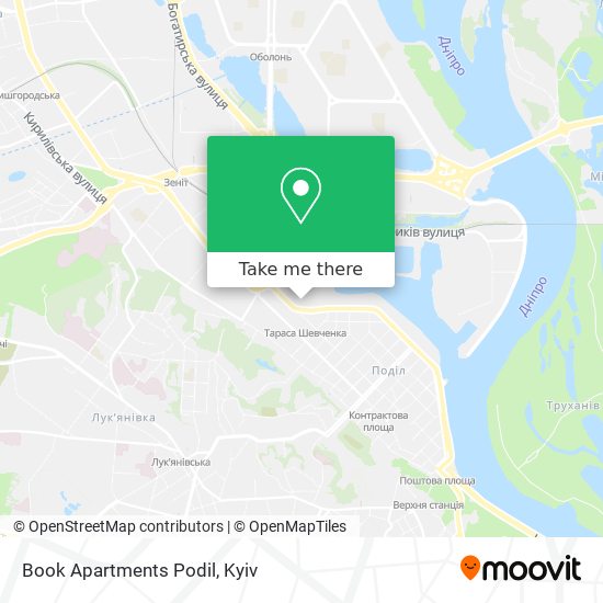 Book Apartments Podil map