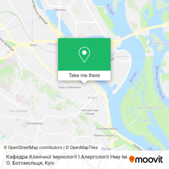 Карта Кафедра Клінічної Імунології І Алергології Нму Ім. О. Богомольця