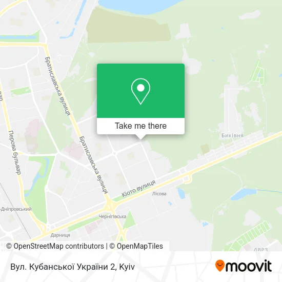 Вул. Кубанської України 2 map