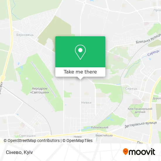 Сінево map