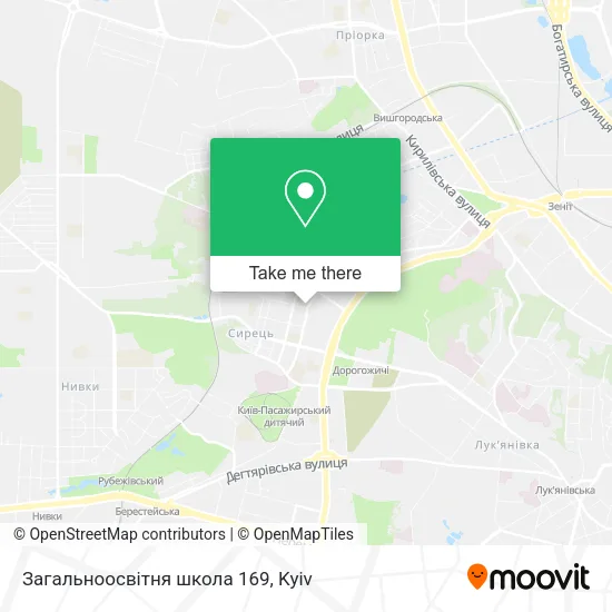 Карта Загальноосвітня школа 169