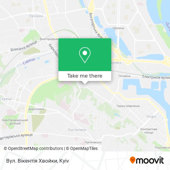 Вул. Вікентія Хвойки map