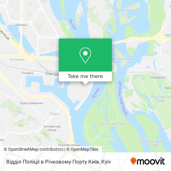 Відділ Поліції в Річковому Порту Київ map