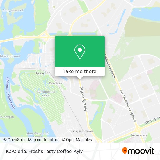 Карта Kavaleria. Fresh&Tasty Coffee
