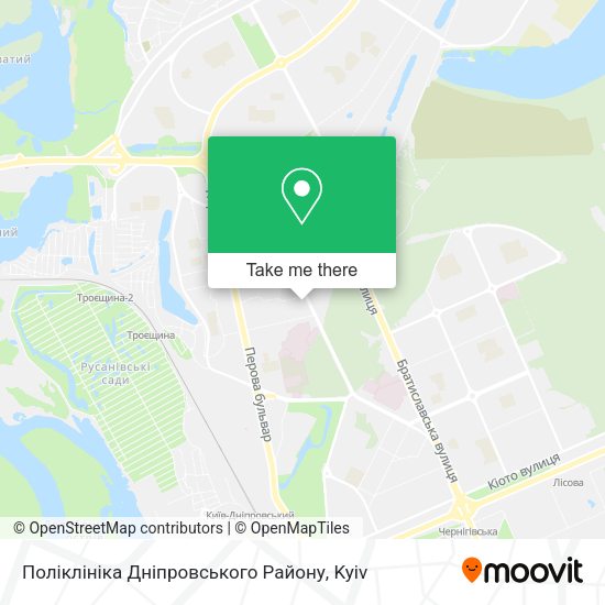 Карта Поліклініка Дніпровського Району