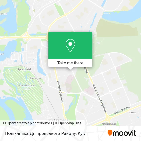 Карта Поліклініка Дніпровського Району