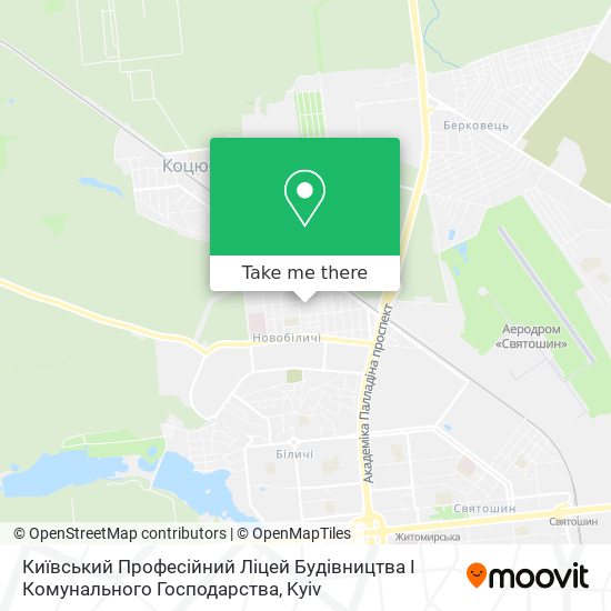 Київський Професійний Ліцей Будівництва І Комунального Господарства map