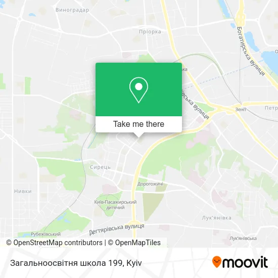 Карта Загальноосвітня школа 199
