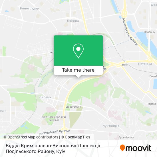 Відділ Кримінально-Виконавчої Інспекції Подільського Району map