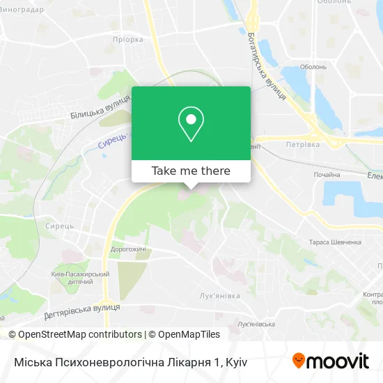 Міська Психоневрологічна Лікарня 1 map