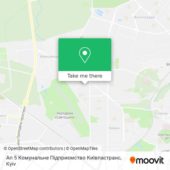 Ап 5 Комунальне Підприємство Київпастранс map