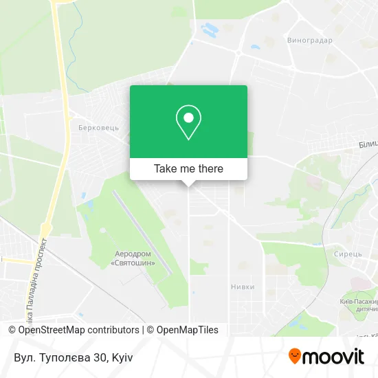 Карта Вул. Туполєва 30