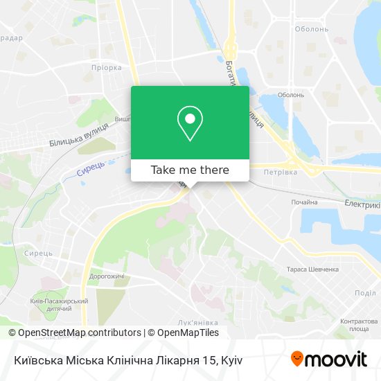 Карта Київська Міська Клінічна Лікарня 15