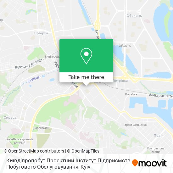Карта Київдіпропобут Проектний Інститут Підприємств Побутового Обслуговування