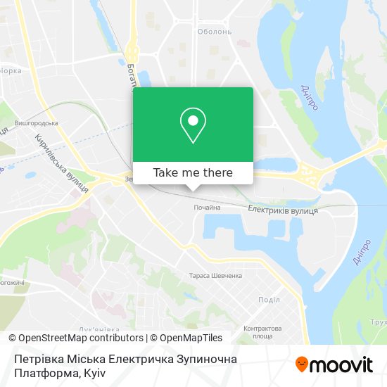Карта Петрівка Міська Електричка Зупиночна Платформа