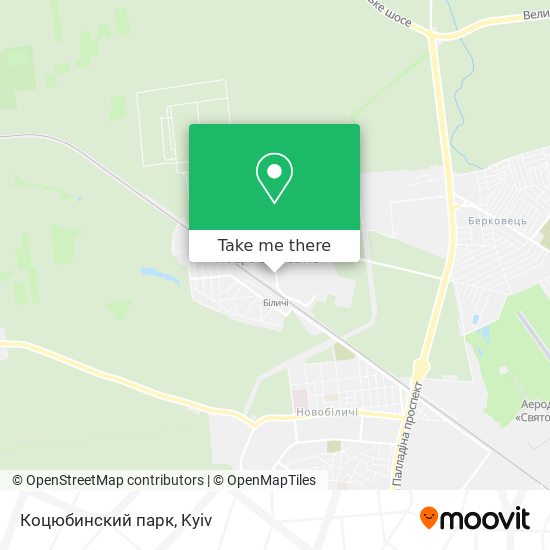 Коцюбинский парк map