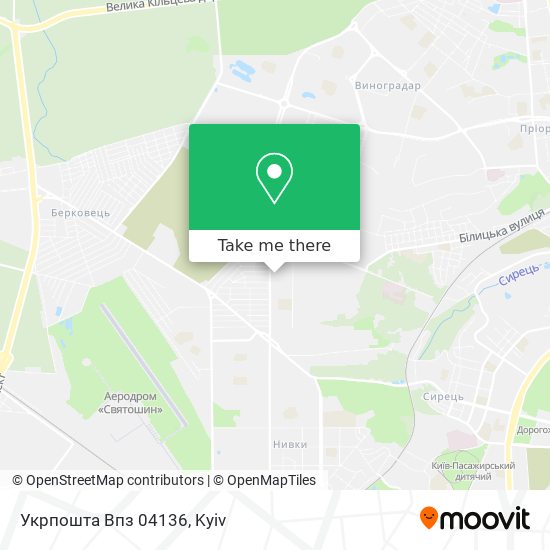 Укрпошта Впз 04136 map