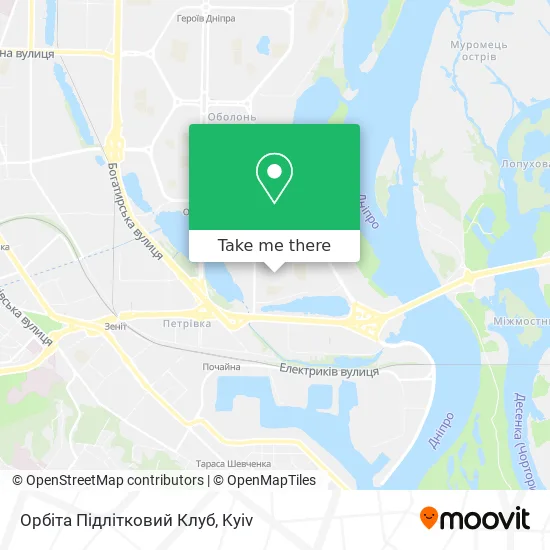 Орбіта Підлітковий Клуб map
