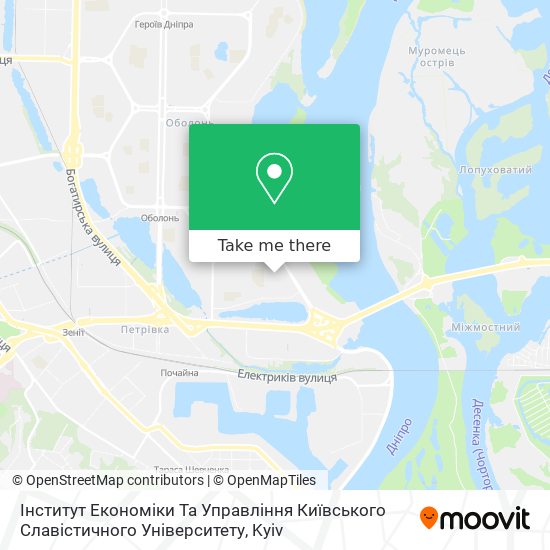 Карта Інститут Економіки Та Управління Київського Славістичного Університету