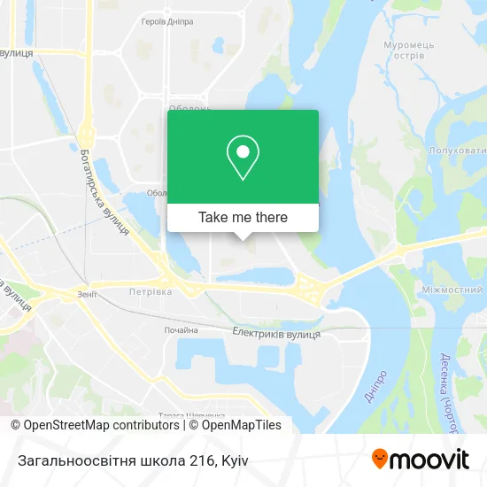 Карта Загальноосвітня школа 216