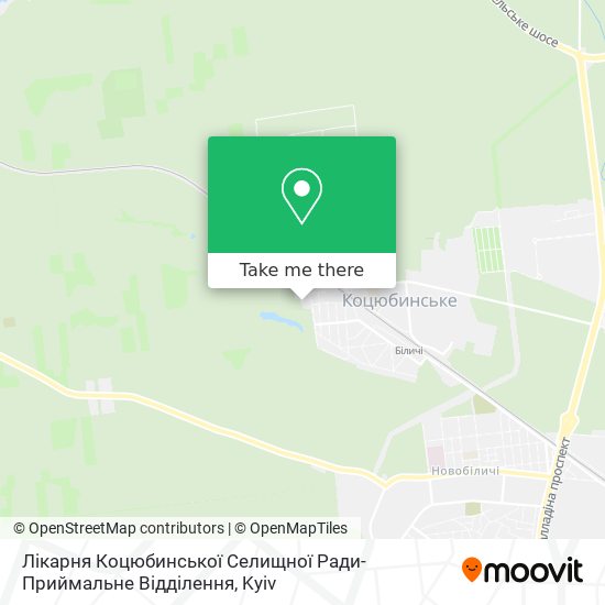 Лікарня Коцюбинської Селищної Ради-Приймальне Відділення map