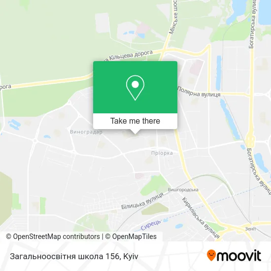 Карта Загальноосвітня школа 156
