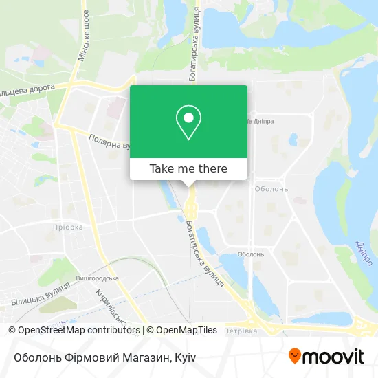 Оболонь Фірмовий Магазин map