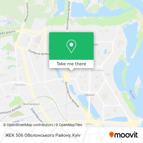 Карта ЖЕК 506 Оболонського Району