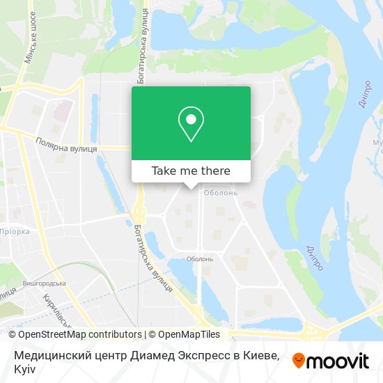 Медицинский центр Диамед Экспресс в Киеве map