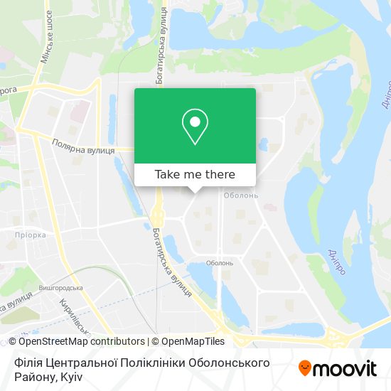 Філія Центральної Поліклініки Оболонського Району map