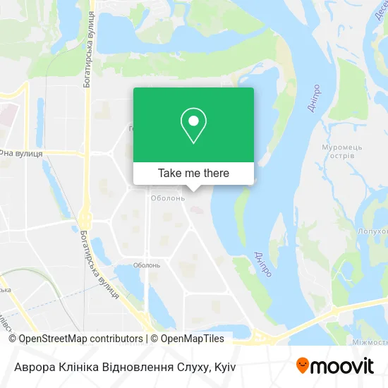Карта Аврора Клініка Відновлення Слуху