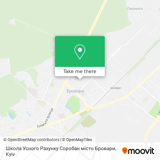 Школа Усного Рахунку Соробан місто Бровари map