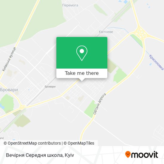 Вечірня Середня школа map