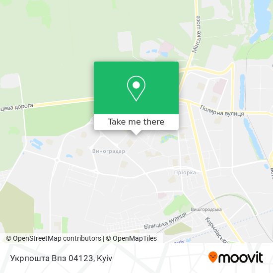 Укрпошта Впз 04123 map