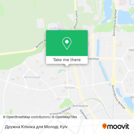 Дружна Клініка для Молоді map