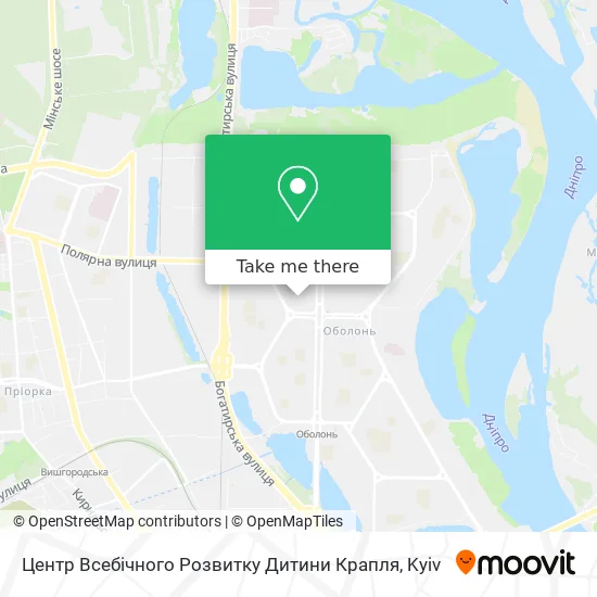 Карта Центр Всебічного Розвитку Дитини Крапля