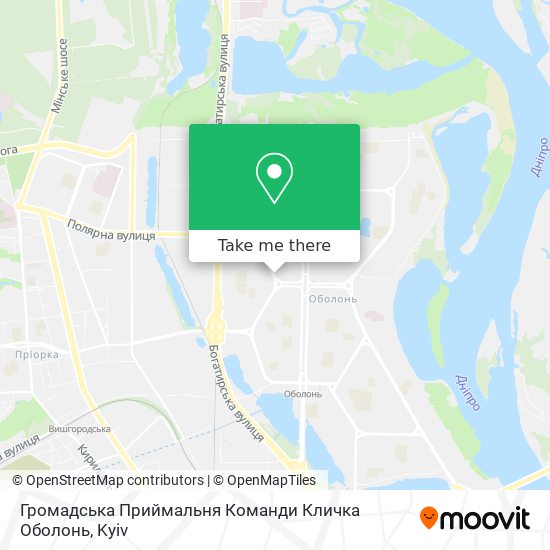 Громадська Приймальня Команди Кличка Оболонь map