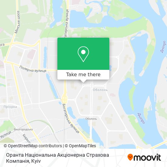 Оранта Національна Акціонерна Страхова Компанія map