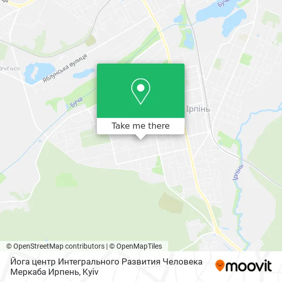 Йога центр Интегрального Развития Человека Меркаба Ирпень map