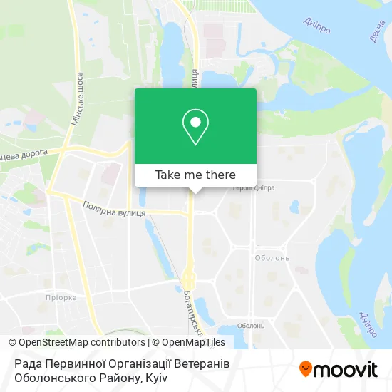 Карта Рада Первинної Організації Ветеранів Оболонського Району