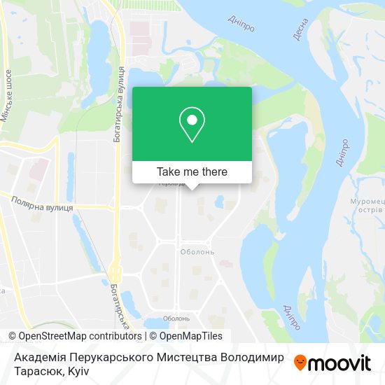 Карта Академія Перукарського Мистецтва Володимир Тарасюк