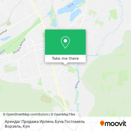 Карта Аренда/ Продажа Ирпень Буча Гостомель Ворзель