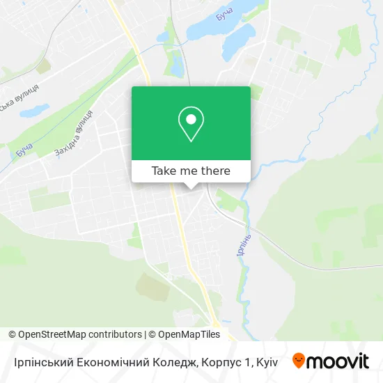 Ірпінський Економічний Коледж, Корпус 1 map