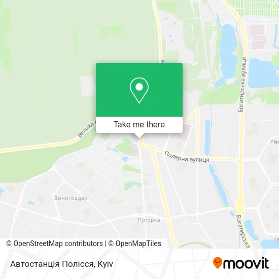Карта Автостанція Полісся