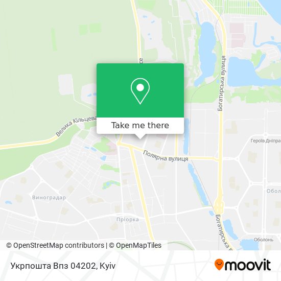 Укрпошта Впз 04202 map