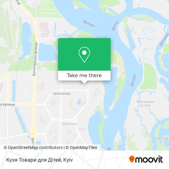 Кузя Товари для Дітей map