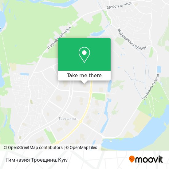 Гимназия Троещина map