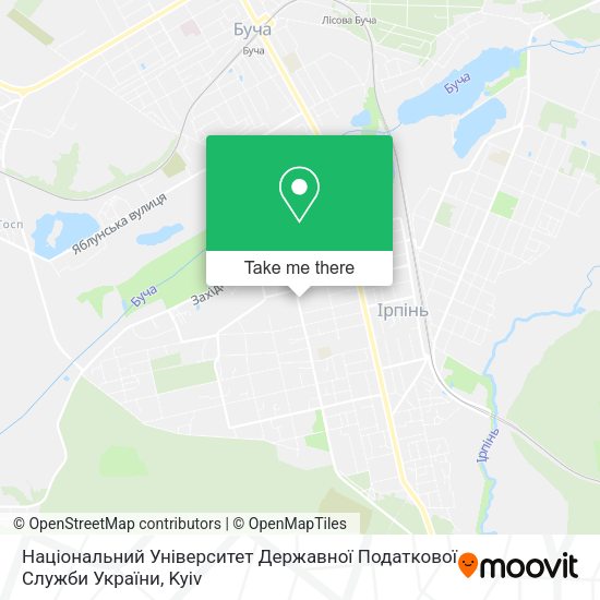 Національний Університет Державної Податкової Служби України map
